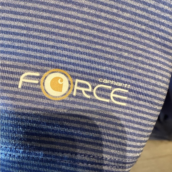 EUC Carhartt Force stripe blue hoodie size M - Picture 3 of 8